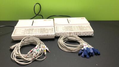 2 x Seca CT3000i ECG Machines with 10 Lead ECG Leads (Both Power Up with INOP Light)