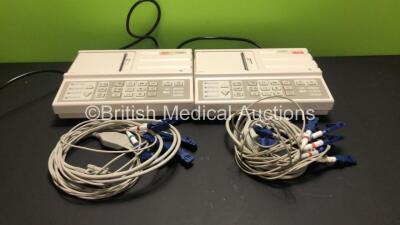 2 x Seca CT3000i ECG Machines with 10 Lead ECG Leads (Both Power Up with INOP Light)