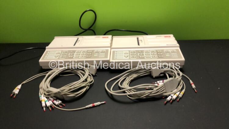 2 x Seca CT3000i ECG Machines with 10 Lead ECG Leads (Both Power Up with INOP Light)