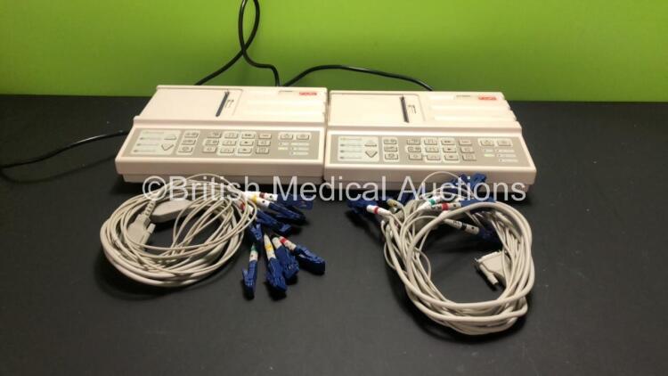 2 x Seca CT3000i ECG Machines with 10 Lead ECG Leads (Both Power Up with INOP Light)