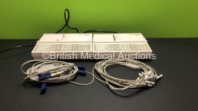 2 x Seca CT3000i ECG Machines with 10 Lead ECG Leads (Both Power Up with INOP Light)