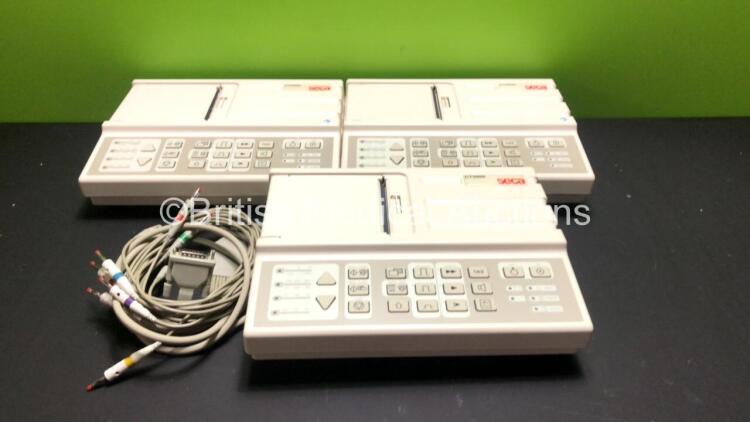 3 x Seca CT3000i ECG Machines with 1 x 10 Lead ECG Lead (All No Power)