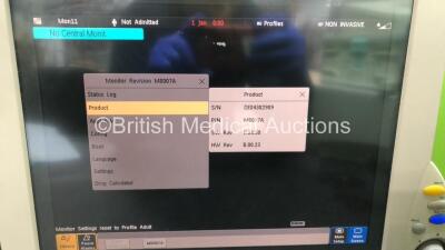 Philips M8007A IntelliVue MP70 Touch Screen Patient Monitor Software Revision K.21.58 (Powers Up) - 2