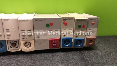 Job Lot of Philips Modules Including NBP, SpO2 and Temp Modules - 3