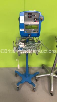 1 x GE Dinamap Pro 300V2 Vital Signs Monitor on Stand with SPO2 Finger Sensor and BP Hose (Powers Up), 1 x Welch Allyn 62000 Series Vital Signs Monitor on Stand with BP Hose and SPO2 Finger Sensor (Powers Up) and 1 x Mindray VS-800 Vital Signs Monitor on - 2