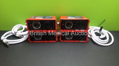 4 x Smiths - Pneupac paraPAC 200D MR Compatible Ventilators with Hoses