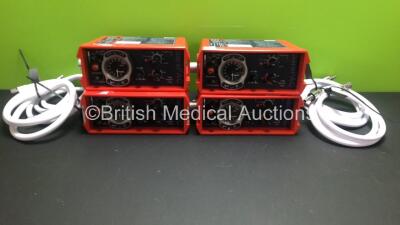 4 x Smiths - Pneupac paraPAC 200D MR Compatible Ventilators with Hoses