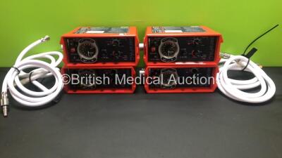 4 x Smiths - Pneupac paraPAC 200D MR Compatible Ventilators with Hoses