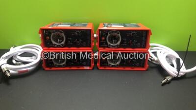 4 x Smiths - Pneupac paraPAC 200D MR Compatible Ventilators with Hoses