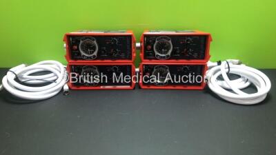 4 x Smiths - Pneupac paraPAC 200D MR Compatible Ventilators with Hoses