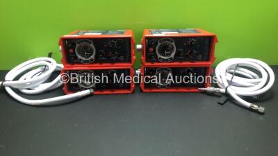 4 x Smiths - Pneupac paraPAC 200D MR Compatible Ventilators with Hoses