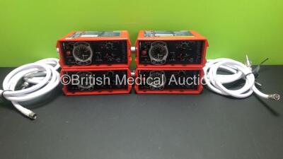 4 x Smiths - Pneupac paraPAC 200D MR Compatible Ventilators with Hoses