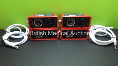 4 x Smiths - Pneupac paraPAC 200D MR Compatible Ventilators with Hoses