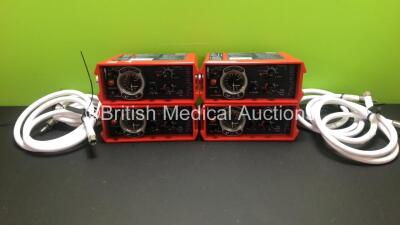 4 x Smiths - Pneupac paraPAC 200D MR Compatible Ventilators with Hoses