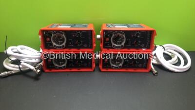 4 x Smiths - Pneupac paraPAC 200D MR Compatible Ventilators with Hoses