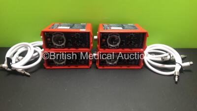 4 x Smiths - Pneupac paraPAC 200D MR Compatible Ventilators with Hoses