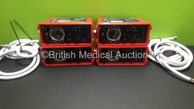 4 x Smiths - Pneupac paraPAC 200D MR Compatible Ventilators with Hoses