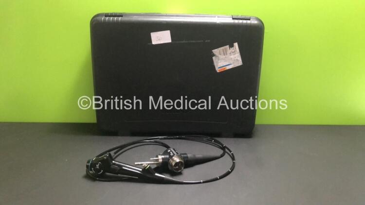 Olympus BF-1T240 Video Bronchoscope in Case - Engineer's Report : Optical System - No Fault Found, Angulation - No Fault Found, Insertion Tube - Minor Indentations, Light Transmission - No Fault Found, Channels - No Fault Found, Leak Check - No Fault Foun