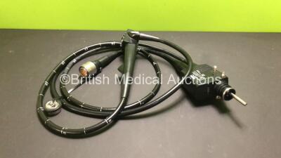 Fujinon EC-450WL5 Video Colonoscope in Case - Engineer's Report : Optical System - No Fault Found, Angulation - Not Reaching Specification, To Be Adjusted, Insertion Tube - Strained, Light Transmission - No Fault Found, Leak Check - No Fault Found *308A02 - 2