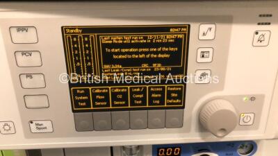 Drager Fabius GS Anaesthesia Machine Software Version 3.34a Total Hours Run 2873 Total Ventilator Hours 161 with Bellows, Absorber and Hoses (Powers Up) *S/N ARUB-0015* **Mfd 2004** - 5