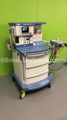 Drager Fabius GS Premium Anaesthesia Machine Software Version 3.34a Total Hours Run 4715 Total Ventilator Hours 858 with Bellows, Absorber and Hoses (Powers Up) *S/N ASFK-0142* **Mfd 2014* - 8