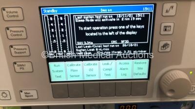Drager Fabius GS Premium Anaesthesia Machine Software Version 3.34a Total Hours Run 10030 Total Ventilator Hours 1378 with Bellows, Absorber and Hoses (Powers Up) *S/N ASFK-0178* **Mfd 2014** - 6