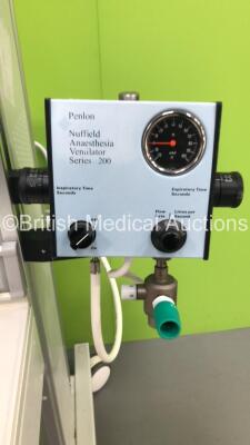 Datex-Ohmeda Aestiva/5 Anaesthesia Machine with InterMed Penlon Nuffield Anaesthesia Ventilator Series 200 and Hoses *S/N AMWE00119* - 3