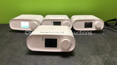 4 x Philips Respironics Dream Station CPAP Units with 1 x AC Power Supply (All Hold Power with Potential Power Faults, 1 with Missing Cover, 1 with Damaged Power Button-See Photos)