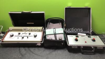 Mixed Lot Including 1 x Kamplex TA 155B Diagnostic Audiometer (Powers Up) 1 x Kamplex AS7 Screening Audiometer (Powers Up with Missing Headphones) 1 x Peters AP 27 Audiometer (Powers Up)