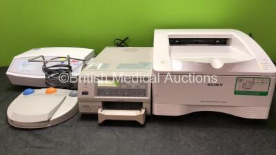 Mixed Lot Including 1 x Blen Air Osseo Care Implantology system with Footswitch (Powers Up) 1 x Sony UP-21MD Color Video Printer (Powers Up) 1 x Sony UP-DR80MD Digital Color Printer (Powers Up) *SN 12J0020, 57643, 712433*