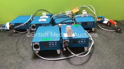 6 x GE enFlow Controller Model 121 Warming Units with 4 x GE enFlow IV Fluid / Blood Warmer Attachments (3 Power Up, 3 No Power) *SN 50430434, 81003269, 50431275, 41135215, 41135261, 41135375*