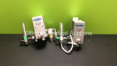 Job Lot Including 1 x Sechrist Model 3500HL Air-Oxygen Mixer and 1 x Sechrist Model 3500 Low Flow Air-Oxygen Mixer