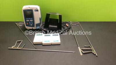 Mixed Lot Including 1 x Carefusion Alaris GP Plus Guardrails Infusion Pump (Missing Handle), 1 x Helga Laser Footswitch, 4 x St. Marks Rectal Biopsy Forceps, 2 x Pajunk MultiStim Plex Nerve Stimulators and 1 x Pajunk MultiStim LA Nerve Stimulator *1250 / 