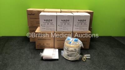 Job Lot of Respiration Chambers Including 12 x Inspired VHC-25 Humidification Chambers and 3 x Vadi Reusable Humidification Chambers