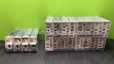 Job Lot of Modules Including 4 x Spacelabs Model 91517 CO2 Modules and 16 x Spacelabs Model 91496 Modules Including ECG, P1-2, SpO2, T1-2, NIBP, hlo1 and hlo2 Options