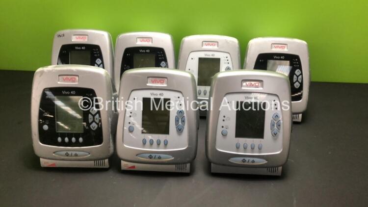 7 x Breas Vivo 40 Ventilators (All Scratched / Damaged Casing)