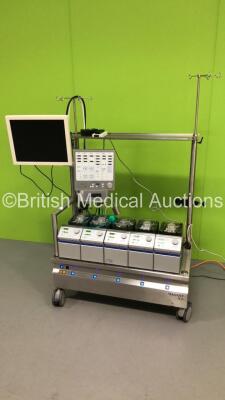 Maquet HL 20 Heart and Lung Machine with 5 x Roll Pumps, Control Console,Maquet EGB 40 Respiratory Gas Blender Version V.2.3 and Monitor (Powers Up) - 2