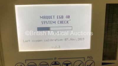 Maquet HL 20 Heart and Lung Machine with 5 x Roll Pumps, Control Console,Maquet EGB 40 Respiratory Gas Blender Version V.2.3 and Monitor (Powers Up) - 6