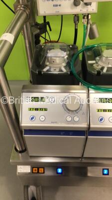 Maquet HL 20 Heart and Lung Machine with 5 x Roll Pumps, Control Console,Maquet EGB 40 Respiratory Gas Blender Version V.2.3 and Monitor (Powers Up) - 7