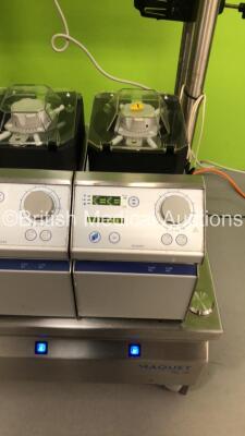 Maquet HL 20 Heart and Lung Machine with 5 x Roll Pumps, Control Console,Maquet EGB 40 Respiratory Gas Blender Version V.2.3 and Monitor (Powers Up) - 11