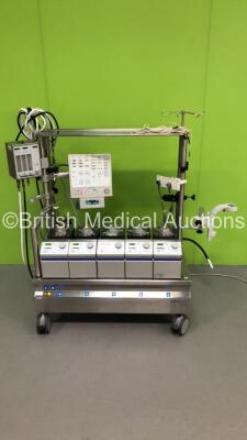 Maquet HL 20 Heart and Lung Machine with 5 x Roll Pumps, Control Console and Electronic Gas Blender (Powers Up)