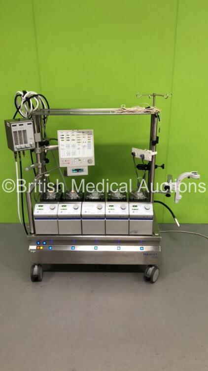 Maquet HL 20 Heart and Lung Machine with 5 x Roll Pumps, Control Console and Electronic Gas Blender (Powers Up)