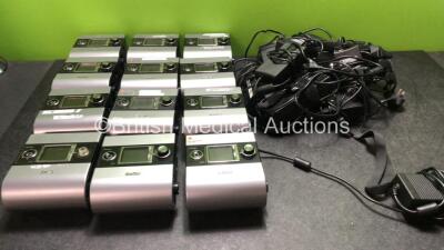 12 x ResMed S9 Escape CPAPs with 12 x Power Supplies (All Power Up)