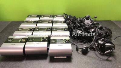 12 x ResMed S9 Escape CPAPs with 12 x Power Supplies (All Power Up)