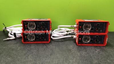 4 x Smiths paraPAC 200D MR Compatible Ventilators with Hoses