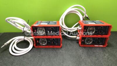 4 x Smiths paraPAC 200D MR Compatible Ventilators with Hoses