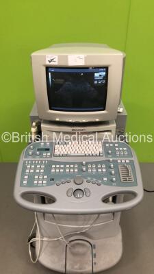 Acuson Sequoia C256 Ultrasound Scanner *S/N 53016* Version 5.09 with 2 x Transducers / Probes (8L5 and 3v2c) and Sony UP-890MD Video Graphic Printer (Powers Up in French - Missing Dials / Damage to Machine- See Pictures) ***IR249*** - 3