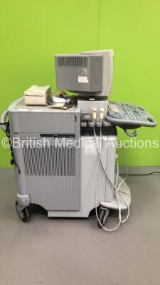 Acuson Sequoia C256 Ultrasound Scanner *S/N 53016* Version 5.09 with 2 x Transducers / Probes (8L5 and 3v2c) and Sony UP-890MD Video Graphic Printer (Powers Up in French - Missing Dials / Damage to Machine- See Pictures) ***IR249*** - 13