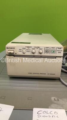 Acuson Sequoia C256 Ultrasound Scanner *S/N 53016* Version 5.09 with 2 x Transducers / Probes (8L5 and 3v2c) and Sony UP-890MD Video Graphic Printer (Powers Up in French - Missing Dials / Damage to Machine- See Pictures) ***IR249*** - 14