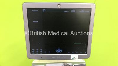 GE Voluson S8 Flat Screen Ultrasound Scanner *S/N 271419SU4* **Mfd 10/2014** Software Version 14.0.0.233 and Sony UP-D897 Digital Graphic Printer (Powers Up - Transducer Port Damaged - Missing Feet Covers - See Pictures) ***IR255*** - 2